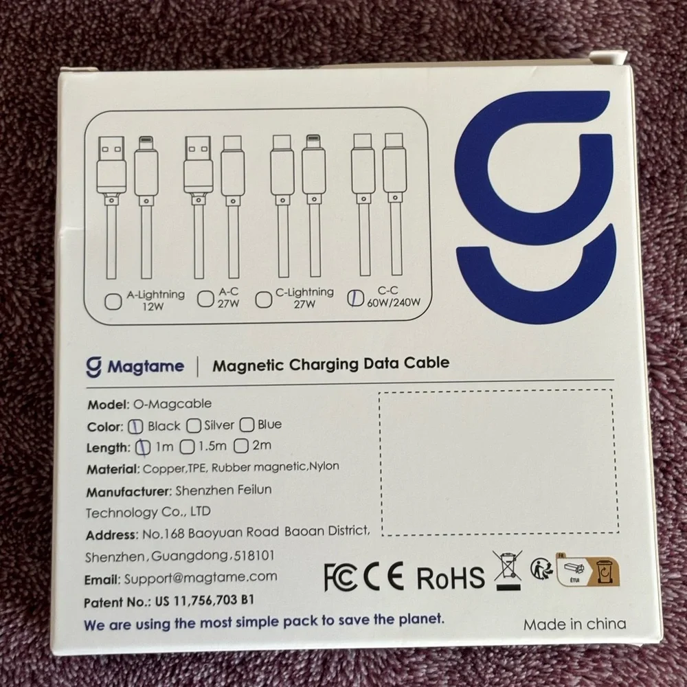 Type C charging cable 4 pieces